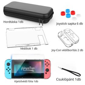   Ochranná sada HEYSTOP pre Nintendo Switch – čierna, nárazuvzdorné puzdro a príslušenstvo