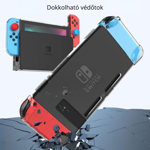 Ochranná sada HEYSTOP pre Nintendo Switch – čierna, nárazuvzdorné puzdro a príslušenstvo