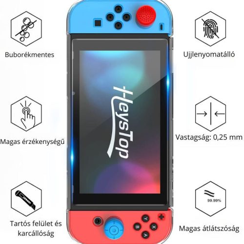 Ochranná sada HEYSTOP pre Nintendo Switch – čierna, nárazuvzdorné puzdro a príslušenstvo