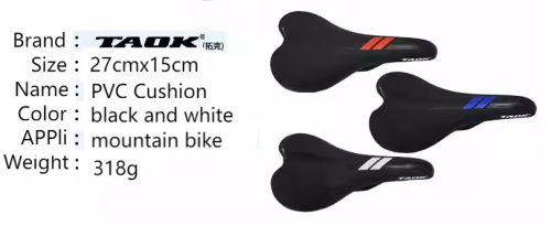 Podsedák na horský bicykel TAOK – (bielo/čierne)