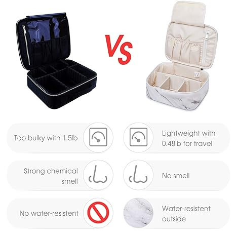 Veľká kozmetická taštička Narwey s mramorovým vzorom na cesty – praktická a elegantná