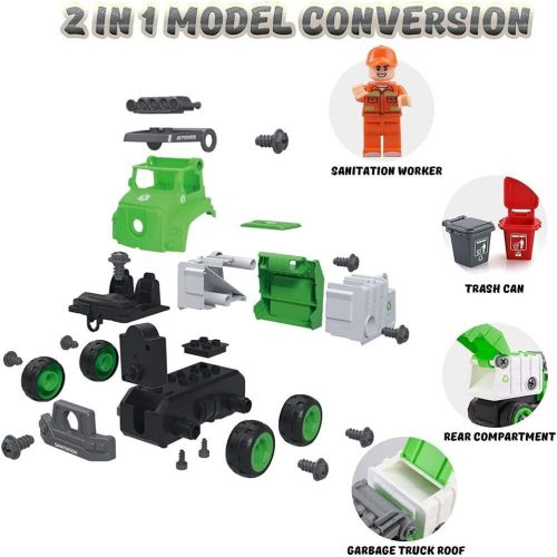 Rozobraté smetiarske auto BeebeeRun – kreatívna stavebná hračka pre deti