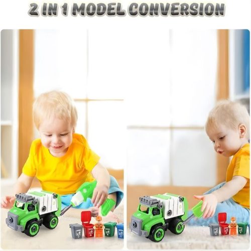 Rozobraté smetiarske auto BeebeeRun – kreatívna stavebná hračka pre deti