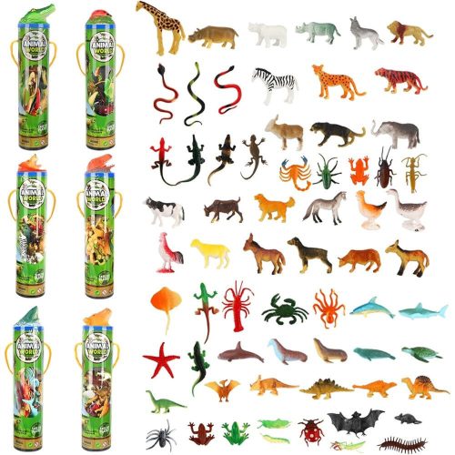 BeebeeRun 6-dielna sada mäkkých figúrok zvieratiek – pre deti