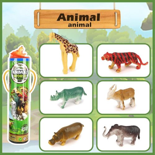 BeebeeRun 6-dielna sada mäkkých figúrok zvieratiek – pre deti