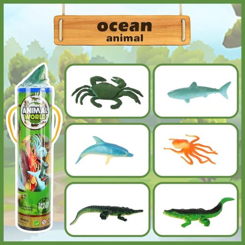 BeebeeRun 6-dielna sada mäkkých figúrok zvieratiek – pre deti