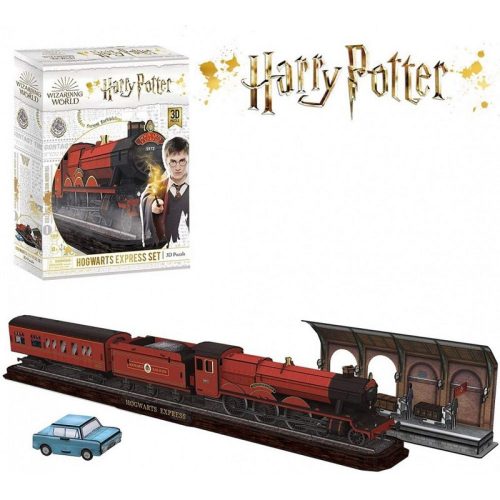 CubicFun Harry Potter 3D puzzle Rokfortský expresný vlak, pre deti, dospelých a fanúšikov 180 dielov