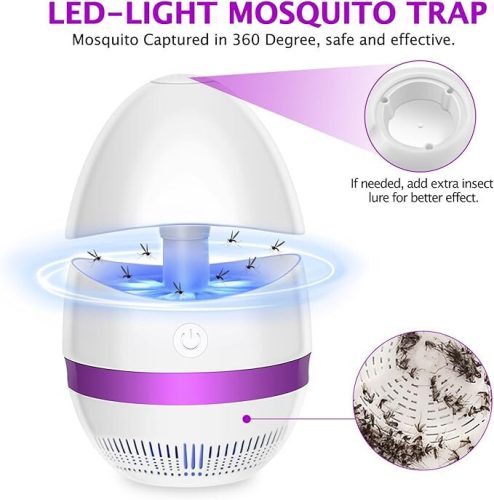 Elektrická LED lampa na komáre SUNNEST – biela, repelent proti komárom