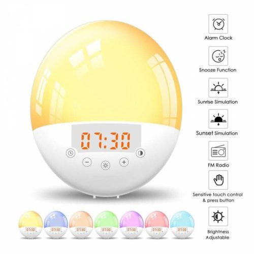 Budíček Bshop s LED svetlom – simulovaný východ slnka, prebúdzanie sa snom