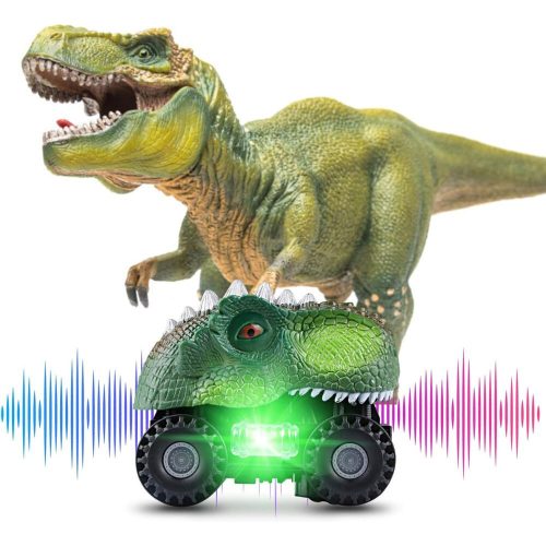 Tencoz autíčka s dinosaurami a LED svetlami – farebné