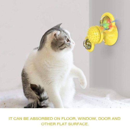 Hračka pre mačky BShop Veterný mlyn (žltá)