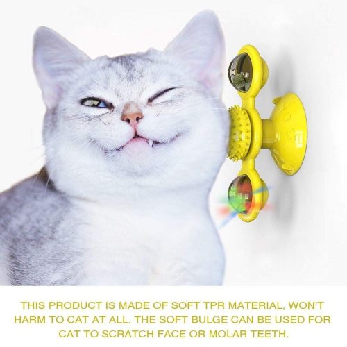 Hračka pre mačky BShop Veterný mlyn (žltá)