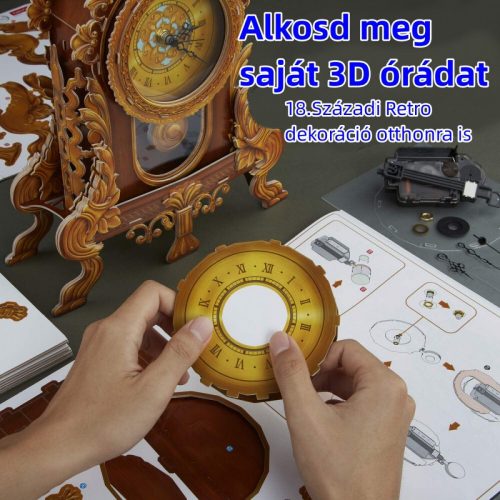 CubicFun 3D puzzle stolík vyrezávané kyvadlové hodiny – kreatívny dekoračný model