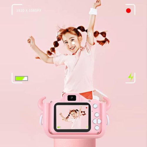 Digitálny fotoaparát Bshop pre deti (ružový, slon)
