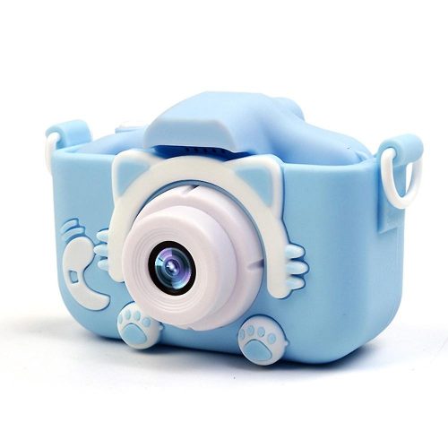 Digitálny fotoaparát Bshop pre deti (modrý, mačací)