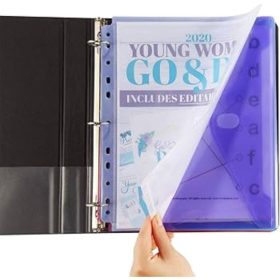   20-dielna sada priehľadných plastových zakladačov – na patentku, na zavliekanie, rôzne farby