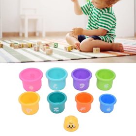   Obľúbená vežová stavebná hračka pre bábätká – od 6 mesiacov, farebná rozvíjajúca sa detská hračka