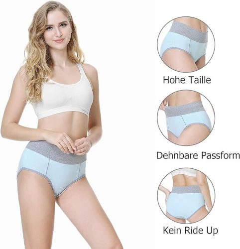 Dámska spodná bielizeň TUUHAW s vysokým pásom – 5-dielna pohodlná nohavička vo veľkosti XL