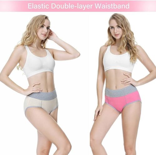 TUUHAW Dámske spodné prádlo s vysokým pásom 5ks M