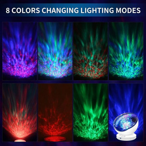 Bezdrôtový projektor oceánskych vĺn – svetelný a zvukový projektor pre relaxáciu a spánok