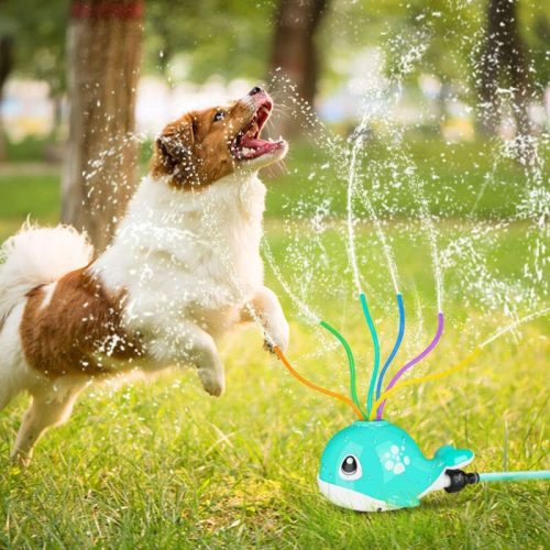 Záhradná hračka s rozprašovačom vody v tvare veľryby pre deti, vodná hra – od 3 rokov