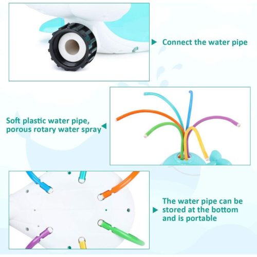 Záhradná hračka s rozprašovačom vody v tvare veľryby pre deti, vodná hra – od 3 rokov