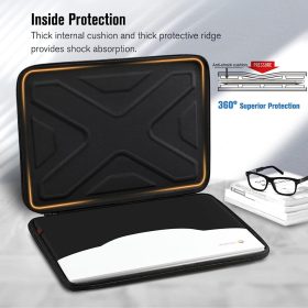   SITHON čierne pevné puzdro na notebook 13–14″ – ochranné puzdro odolné voči nárazom a poškriabaniu