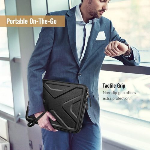 SITHON čierne pevné puzdro na notebook 13–14″ – ochranné puzdro odolné voči nárazom a poškriabaniu