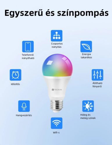 Teckin SB50 dúhová LED žiarovka – energeticky úsporná a dekoratívna