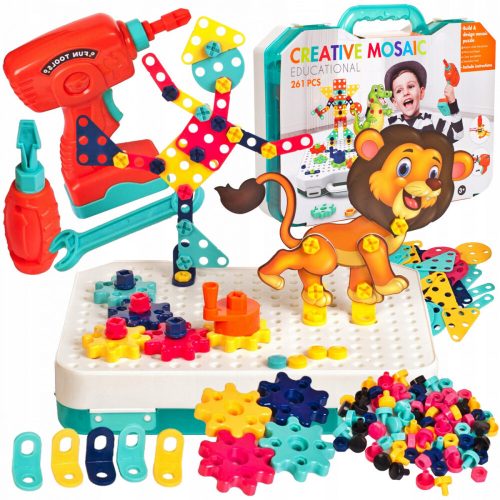 Arkmiido 3D DIY stavebnica s malou vŕtačkou – kreatívna stavebnica pre deti