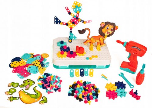 Arkmiido 3D DIY stavebnica s malou vŕtačkou – kreatívna stavebnica pre deti