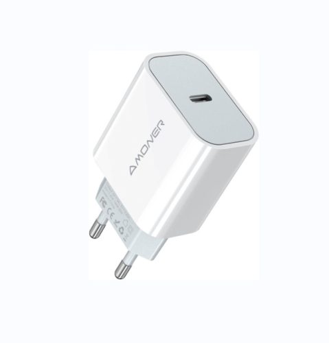Amoner USB-C 20W sieťový rýchlonabíjací adaptér (biely)