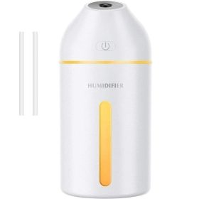 Prenosný mini zvlhčovač vzduchu Homasy, 320 ml (biely)