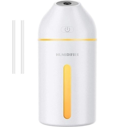 Prenosný mini zvlhčovač vzduchu Homasy, 320 ml (biely)