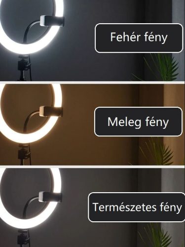 Jeemak PC50 kruhové svetlo so stojanom – LED selfie lampa s držiakom na telefón
