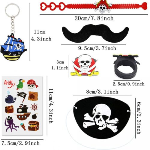 BABYCAREV 52-dielna sada doplnkov ku karnevalovému kostýmu piráta pre deti