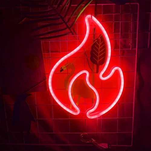 Fire Flame Neon LED nástenná dekorácia