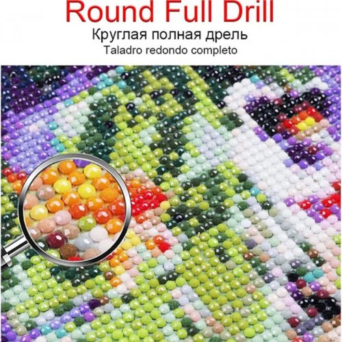 Sada na maľovanie diamantmi s levím vzorom – kreatívna DIY remeselná sada