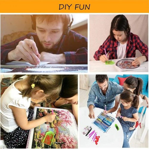 Sada na maľovanie diamantmi s levím vzorom – kreatívna DIY remeselná sada