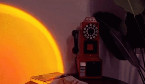 LED projektor s projekciou západu slnka (červená)