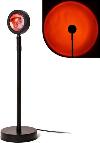 LED projektor s projekciou západu slnka (červená)