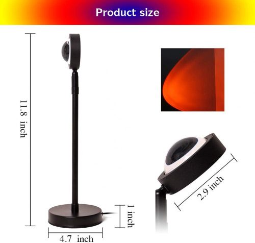 LED projektor s projekciou západu slnka (červená)