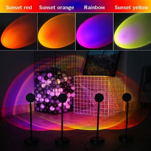 LED projektor s projekciou západu slnka (červená)