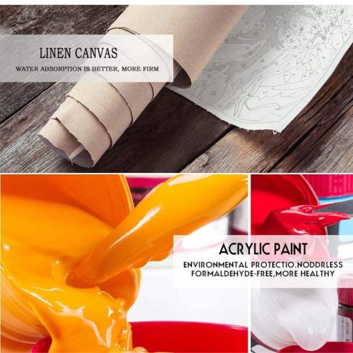 Generické maľovanie podľa čísel olejomaľba – motív auta, kreatívna sada pre domácich majstrov