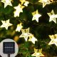 SUNNEST Vianočná Solárna Vonkajšia Svetelná Reťaz s 50 LED Diódami, 7 m (Hviezdičkový Tvar)