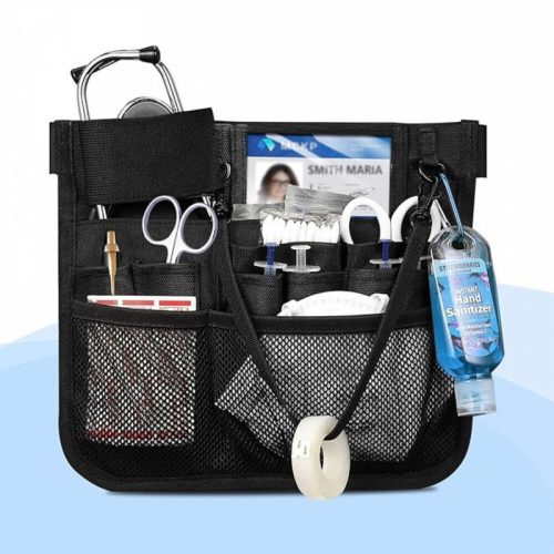 SITHON taška na opasok pre lekárov a zdravotné sestry (čierna)