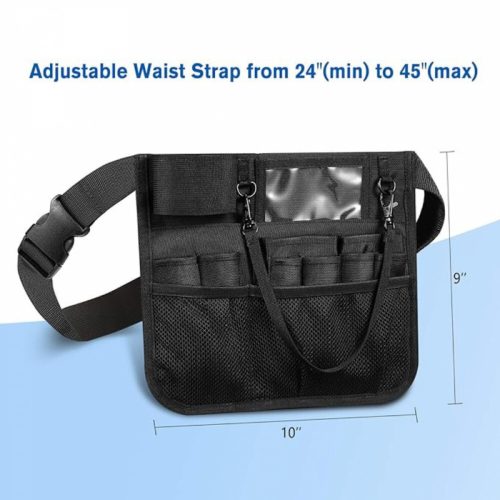 SITHON taška na opasok pre lekárov a zdravotné sestry (čierna)