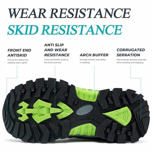 Turistická obuv ASHION pre deti, veľkosť 36 (zelená)