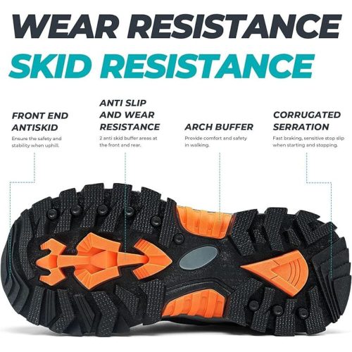 Detské turistické topánky ASHION veľkosť 36 - modro-oranžové