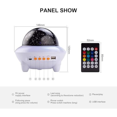 COTOP LED projektor hviezdnej oblohy s Bluetooth reproduktorom – nočné svetlo do detskej izby